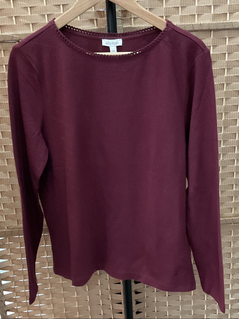 Ella Moss Maroon Long Sleeve Tee